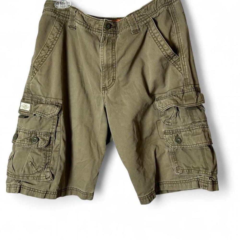 Men’s Lee Dungarees Earth Green Cargo Shorts Streetwear